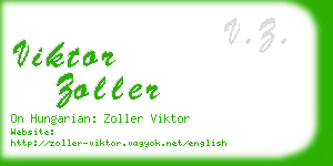 viktor zoller business card